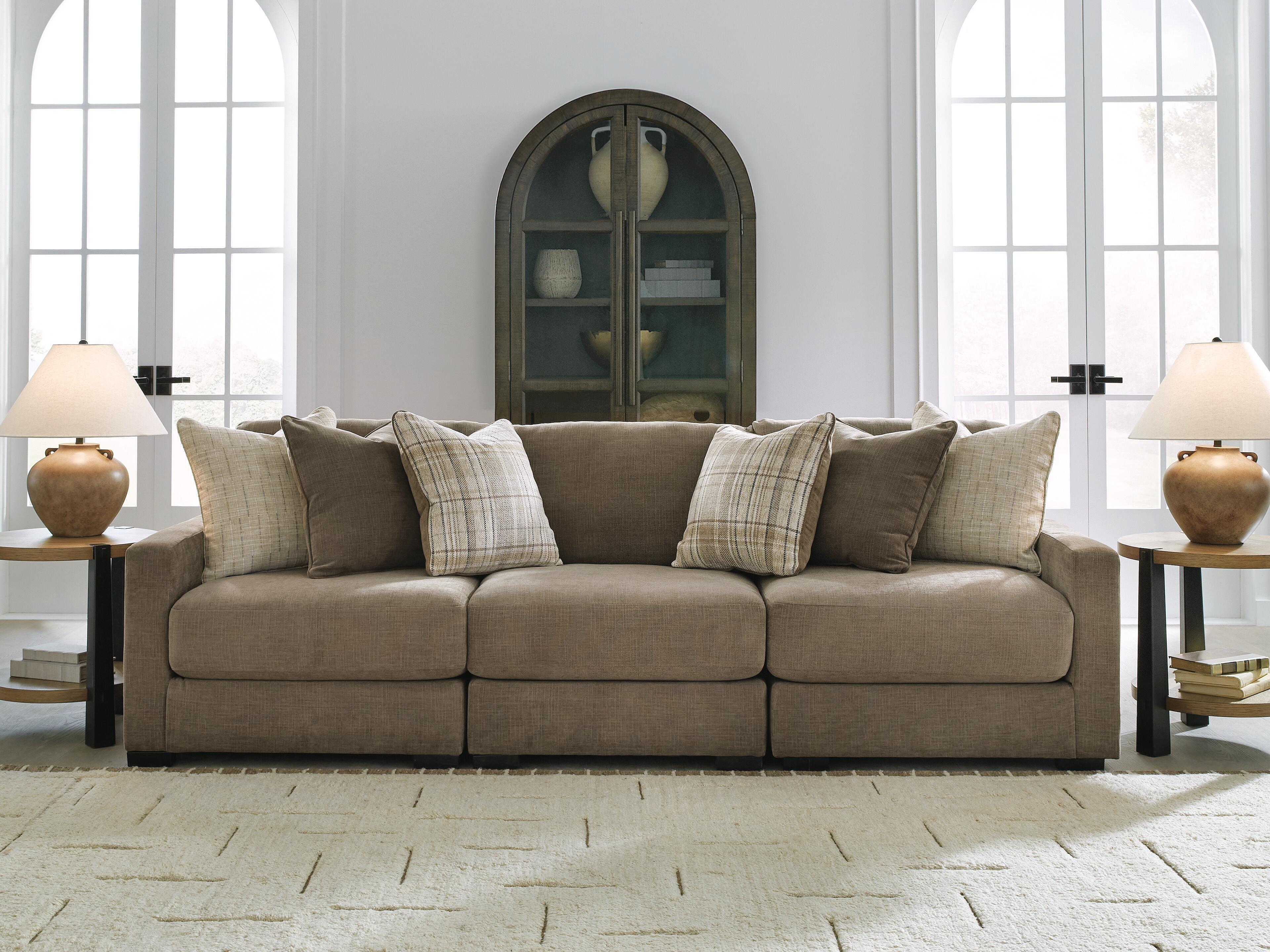 Camellia-Court 3-Piece Sectional Sofa