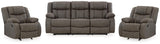 First Base Reclining Sofa and 2 Recliners