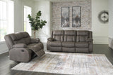 First Base Manual Reclining Sofa and Loveseat
