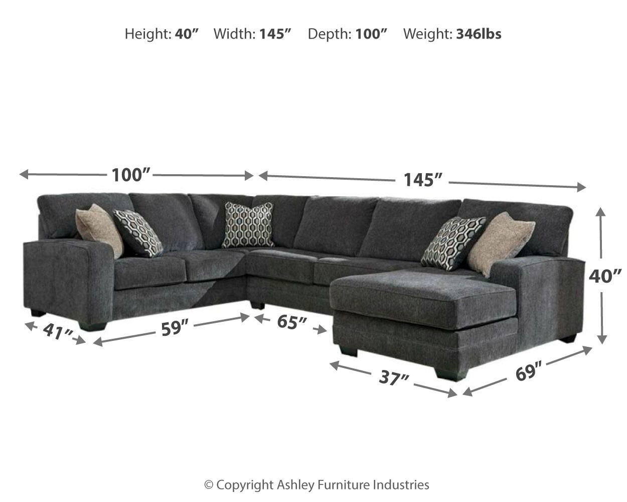 Tracling 3-Piece Sectional and Ottoman