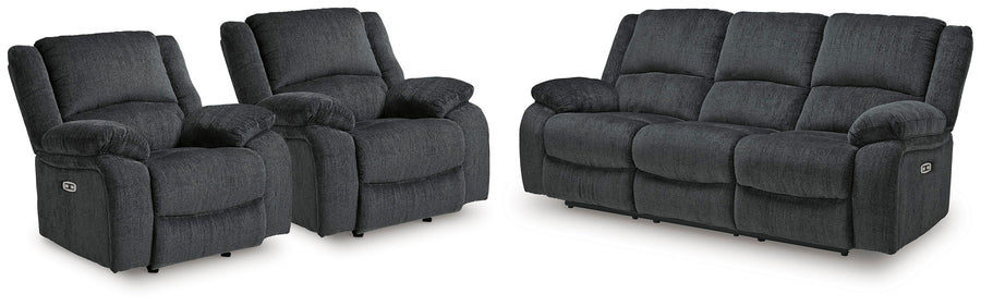 Draycoll Power Reclining Sofa and 2 Power Recliners