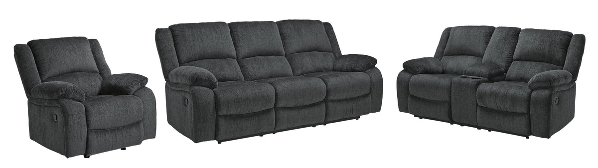 Draycoll Reclining Sofa, Loveseat and Recliner