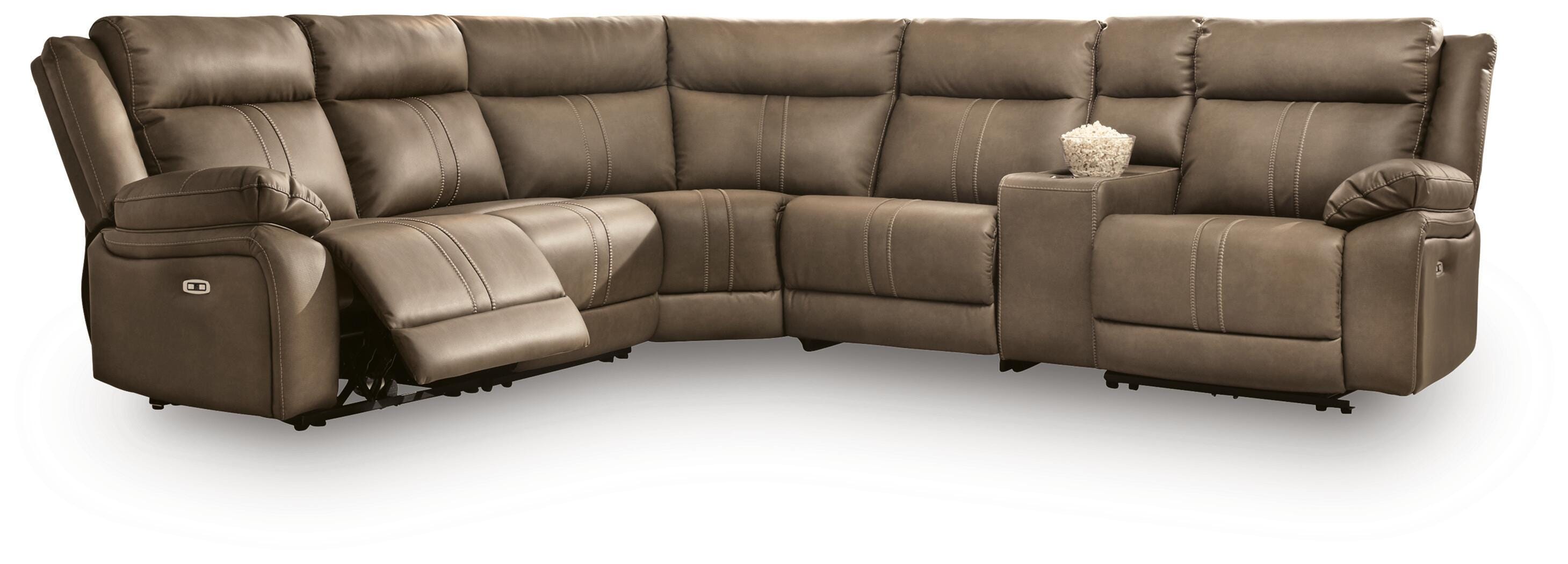Max-Momentum 6-Piece Power Reclining Sectional with Audio Console