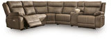 Max-Momentum 6-Piece Power Reclining Sectional with Audio Console