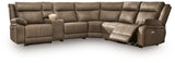 Max-Momentum 6-Piece Power Reclining Sectional with Audio Console