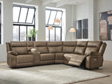 Max-Momentum 6-Piece Power Reclining Sectional with Audio Console