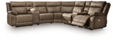 Max-Momentum 7-Piece Power Reclining Sectional with Audio Consoles