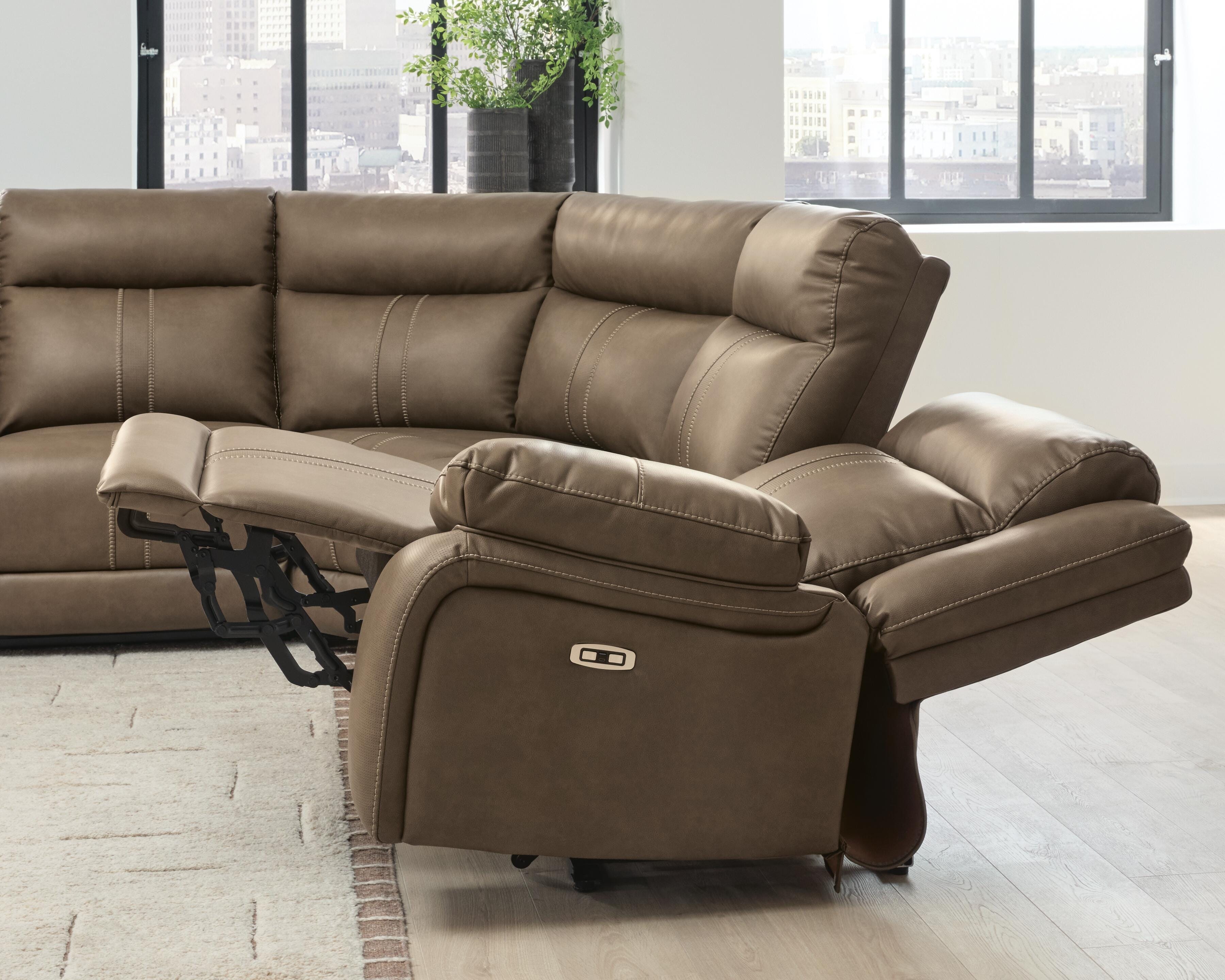 Max-Momentum 7-Piece Power Reclining Sectional with Audio Consoles