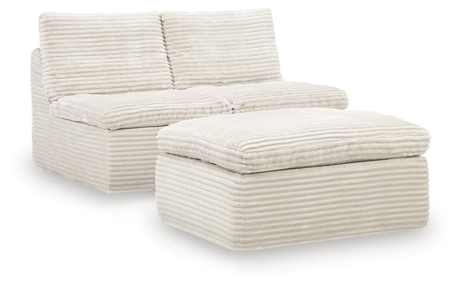 Fannin Armless Chair with Ottoman