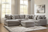 Lindon 3-Piece Sectional with Chaise and Oversized Accent Ottoman