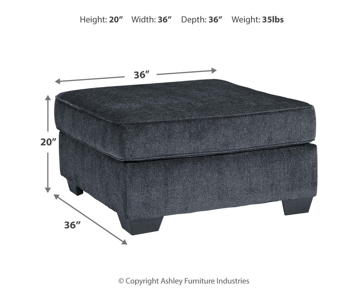 Altari 2-Piece Sectional with Chaise and Oversized Ottoman
