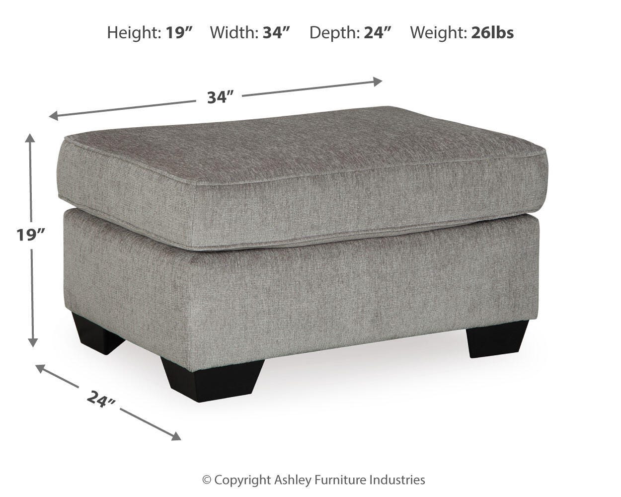 Altari 2-Piece Sectional with Chaise, Loveseat and Ottoman