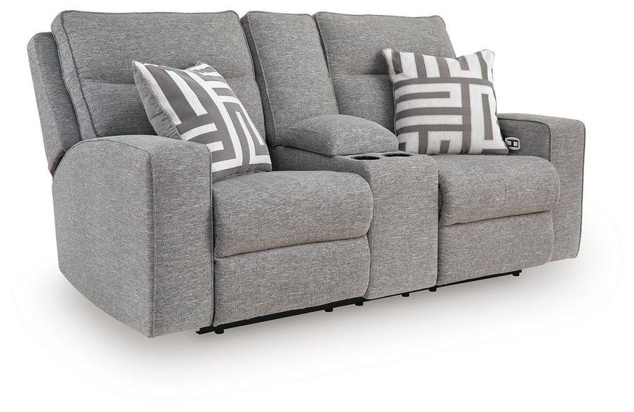 Biscoe Power Reclining Loveseat with Console