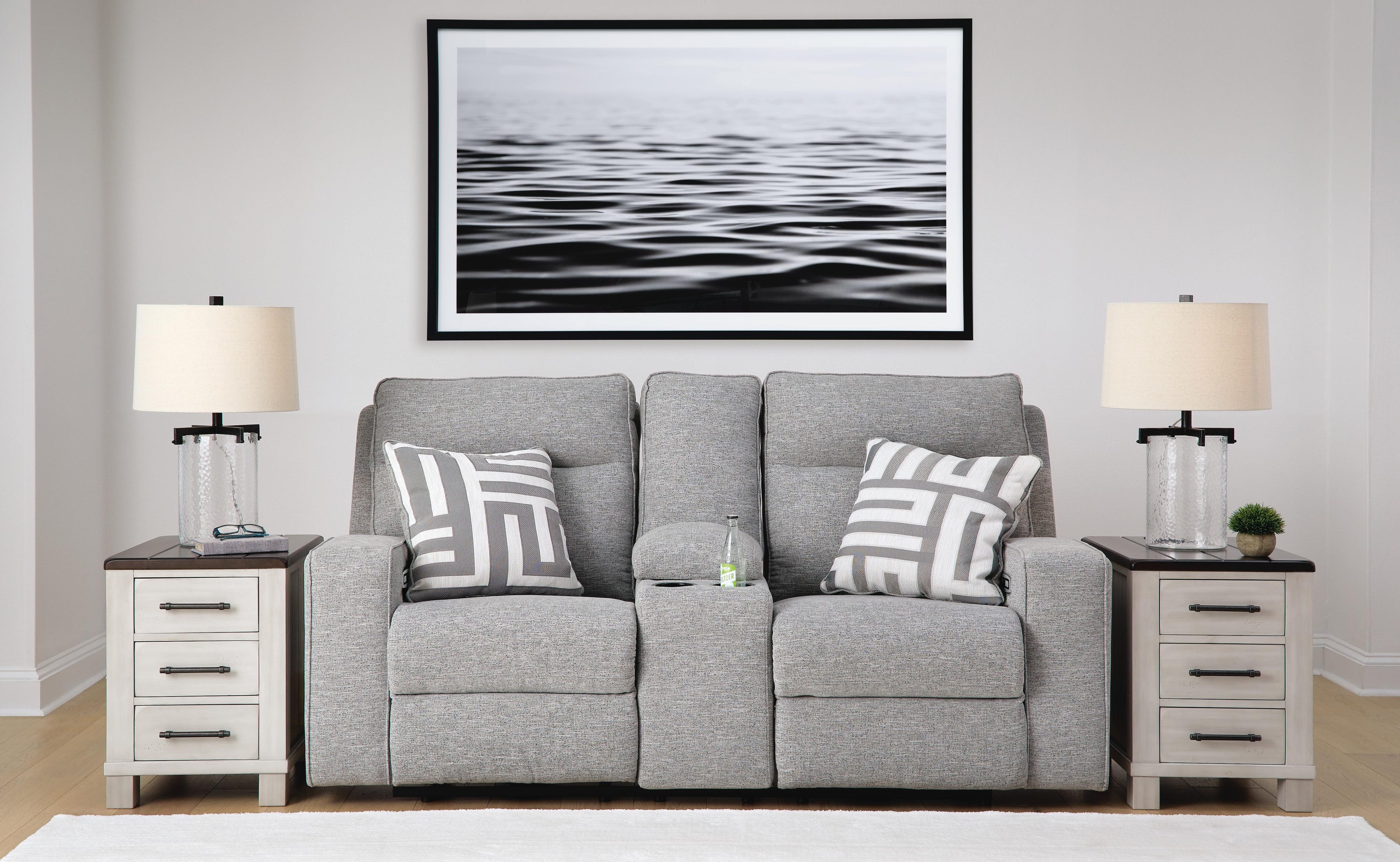 Biscoe Power Reclining Loveseat with Console