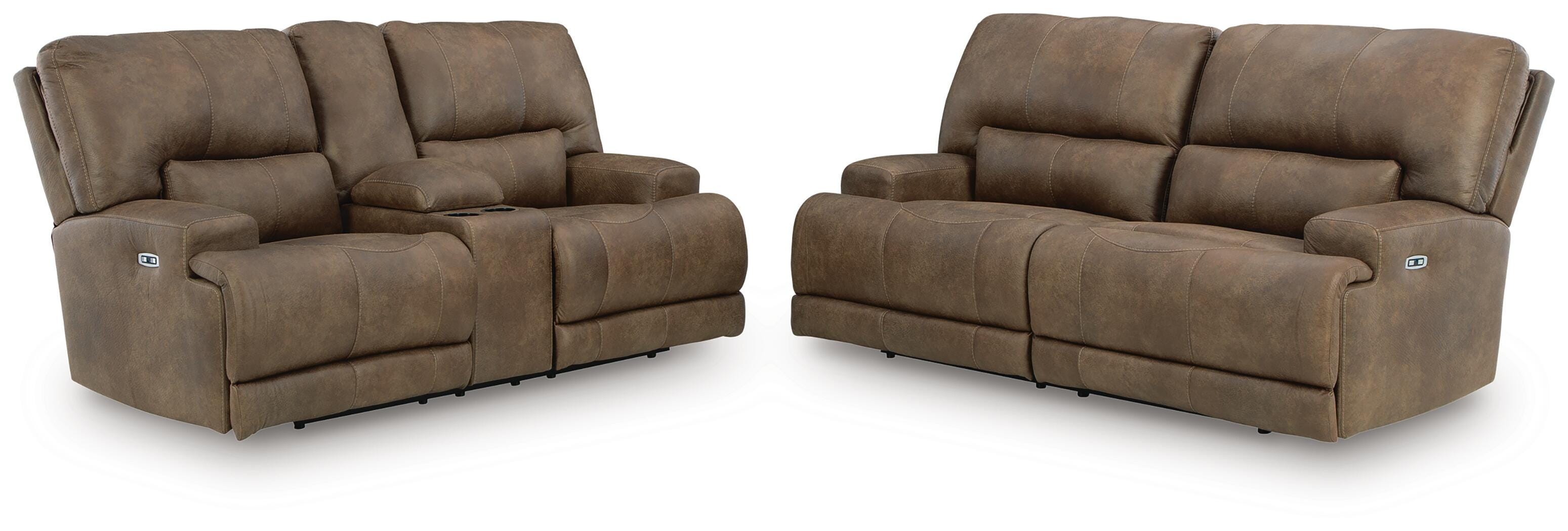 Beckley Place Power Reclining Sofa and Loveseat