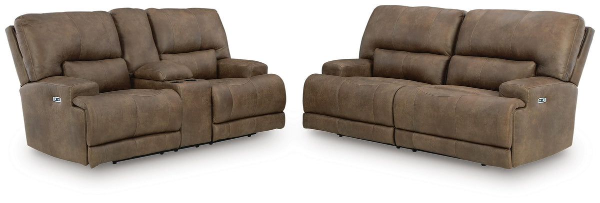 Beckley Place Power Reclining Sofa and Loveseat