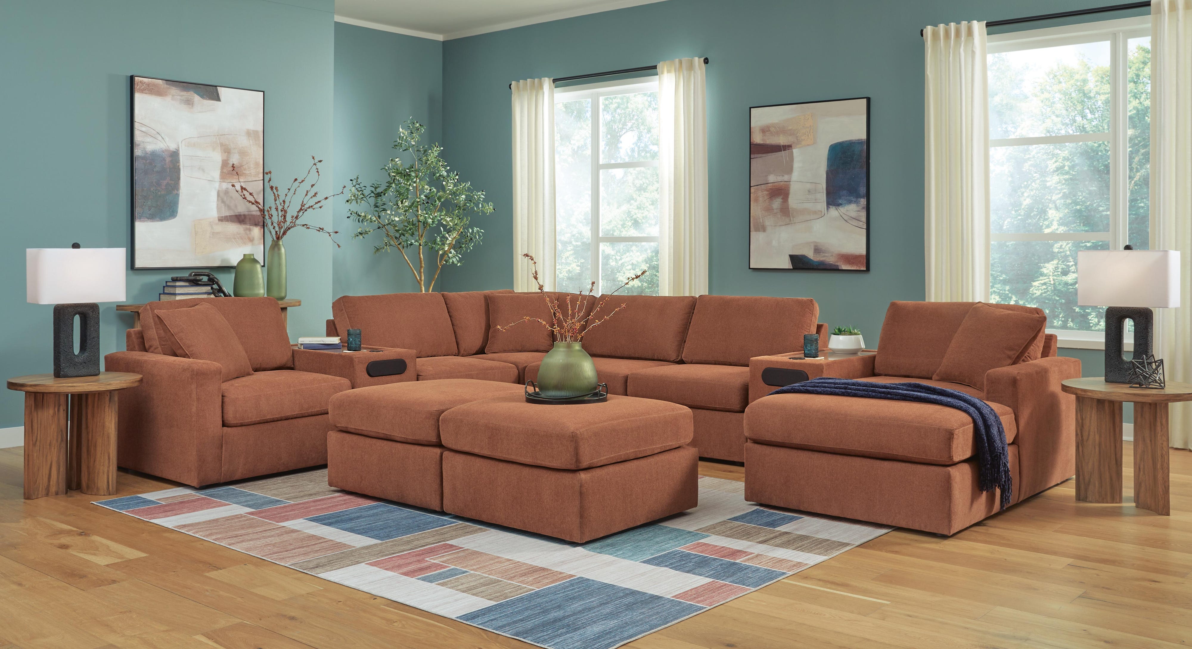 Modmax 6-Piece Sectional with Ottoman