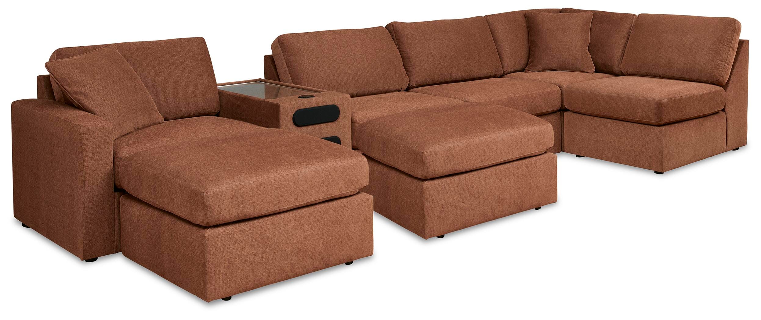Solstice 6-Piece Sectional and 2 Ottomans