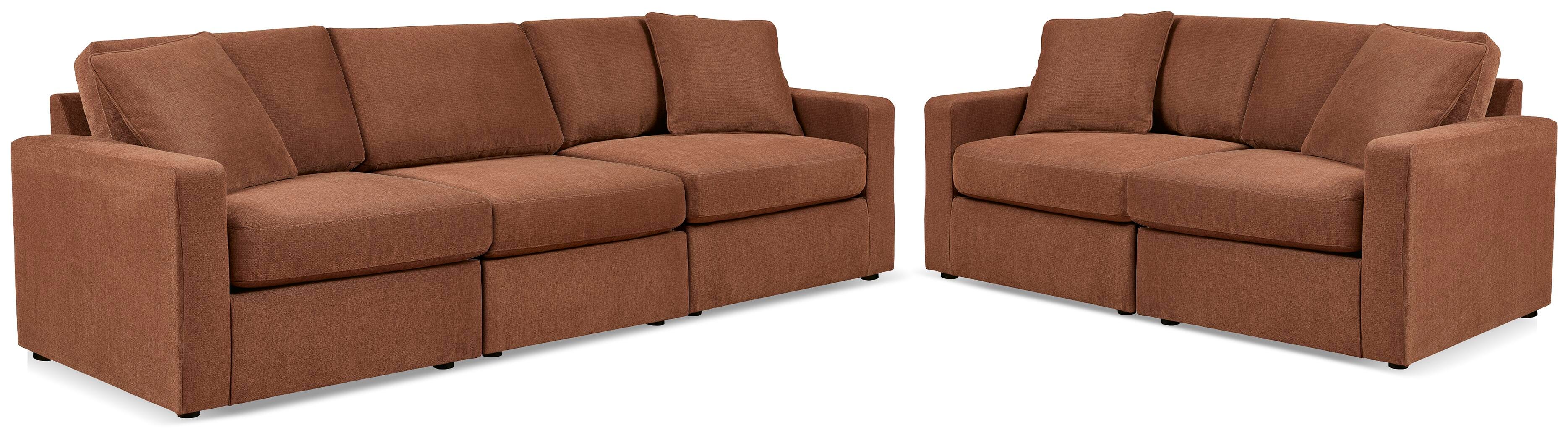 Modmax Pillar Peak Sectional Sofa and Loveseat