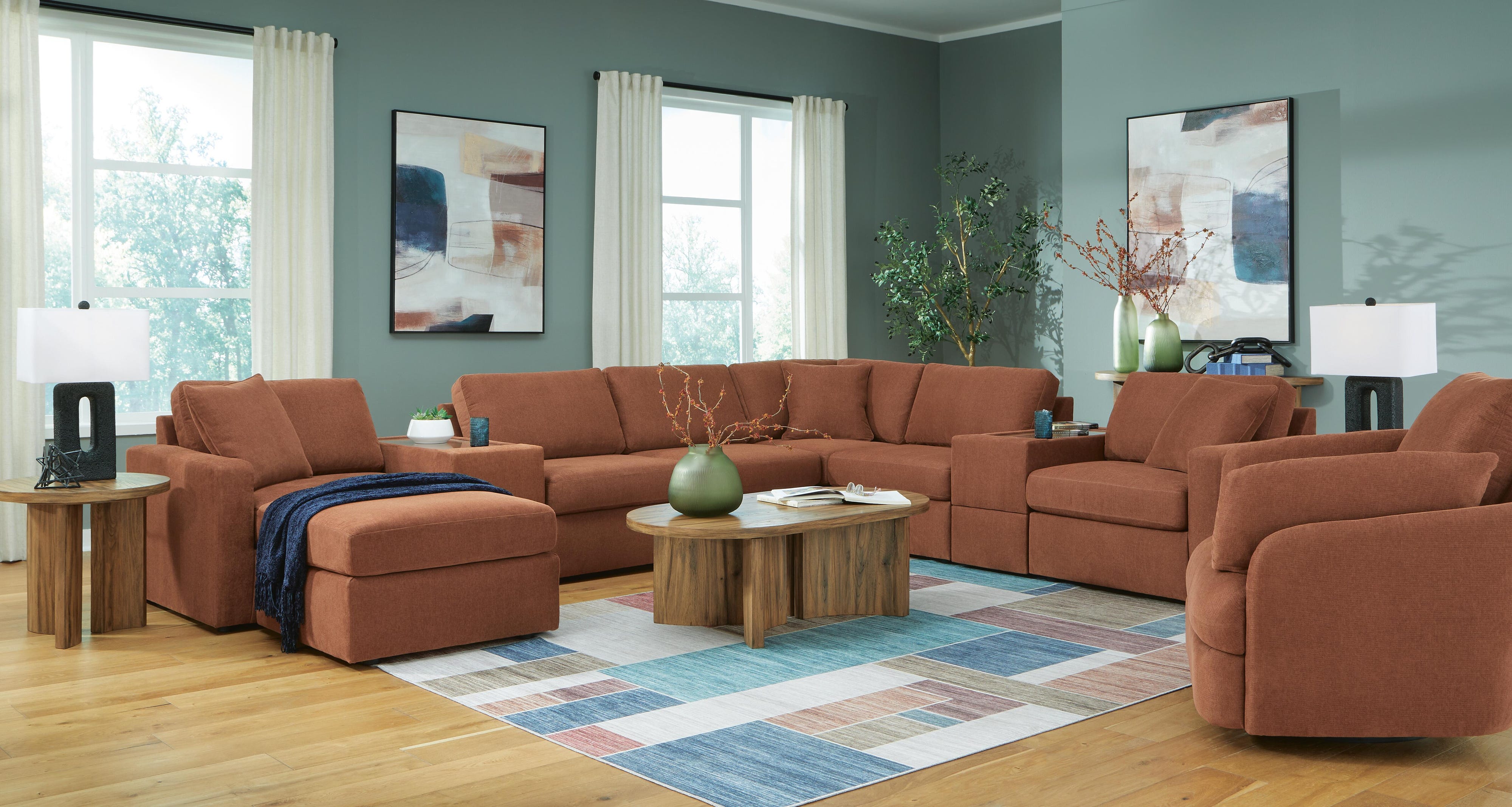 Modmax 6-Piece Sectional with Ottoman