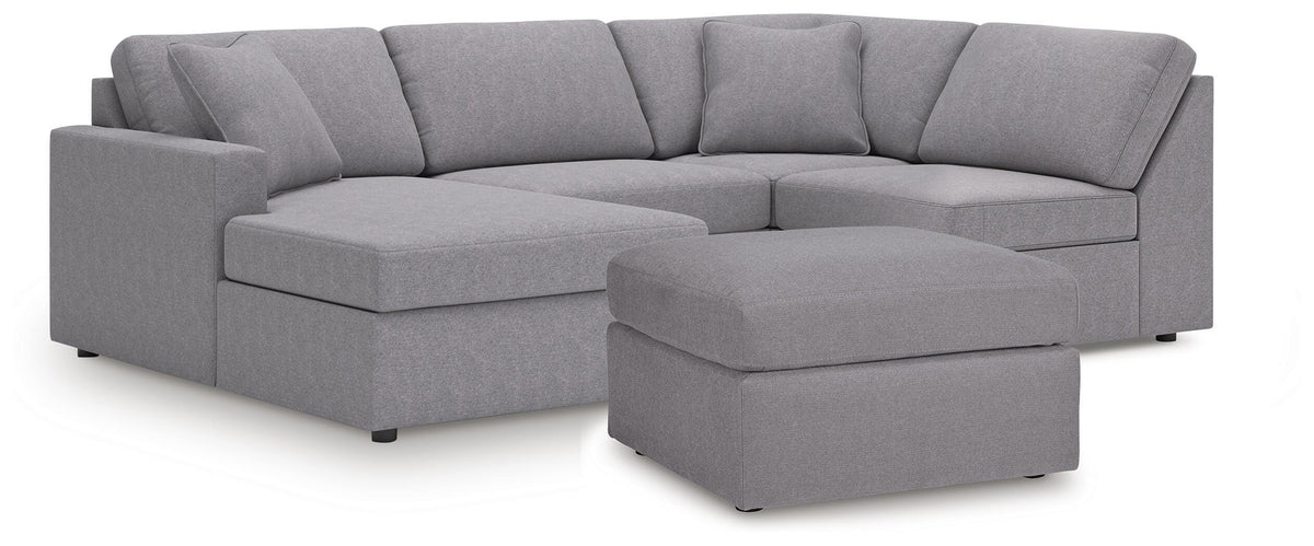 Modmax 4-Piece Sectional and Oversized Accent Ottoman