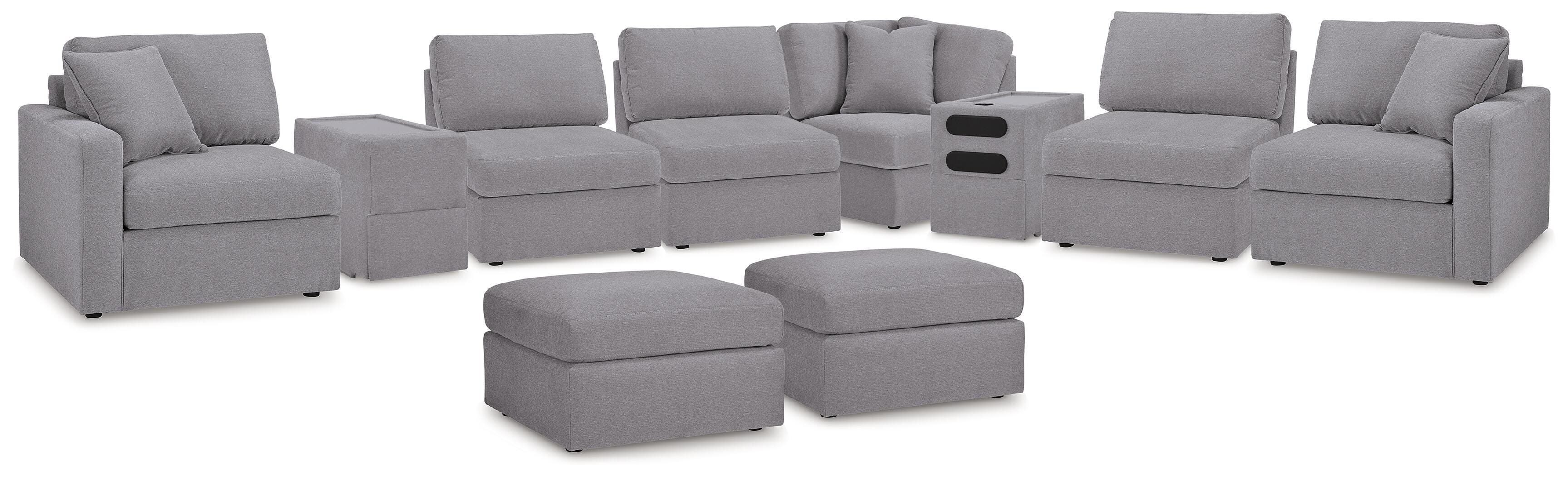 Solstice 8-Piece Sectional and 2 Ottomans