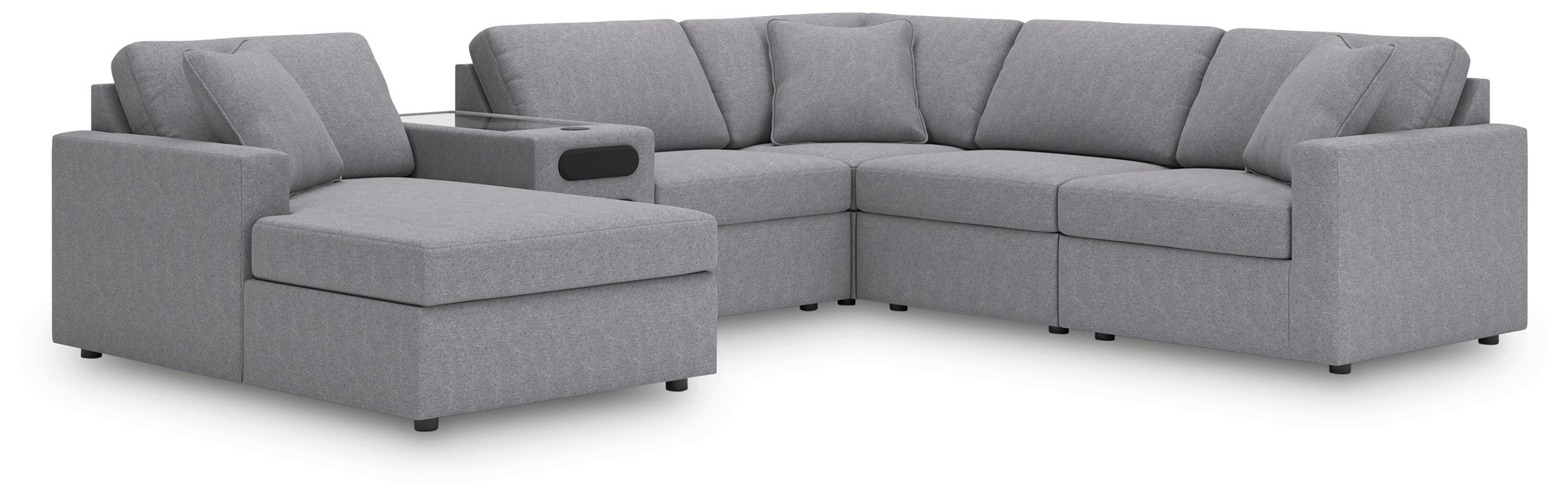 Solstice 6-Piece Sectional with Audio System and Chaise