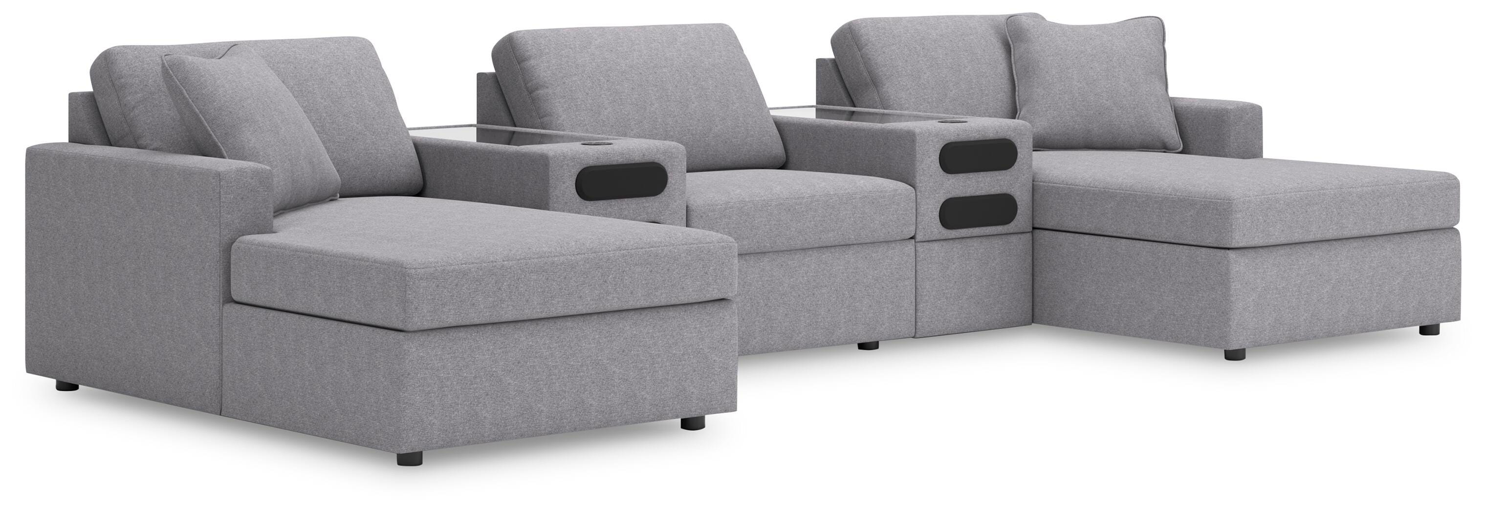 Solstice 5-Piece Double Chaise with Audio Consoles