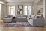 Solstice 8-Piece Sectional with Storage Chaise and Audio Consoles
