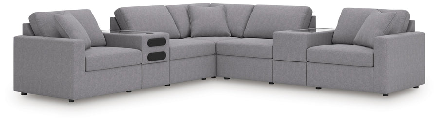 Modmax 7-Piece Balanced Sectional with Audio and Storage Consoles