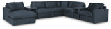 Solstice 8-Piece Sectional with Storage Chaise and Audio Consoles