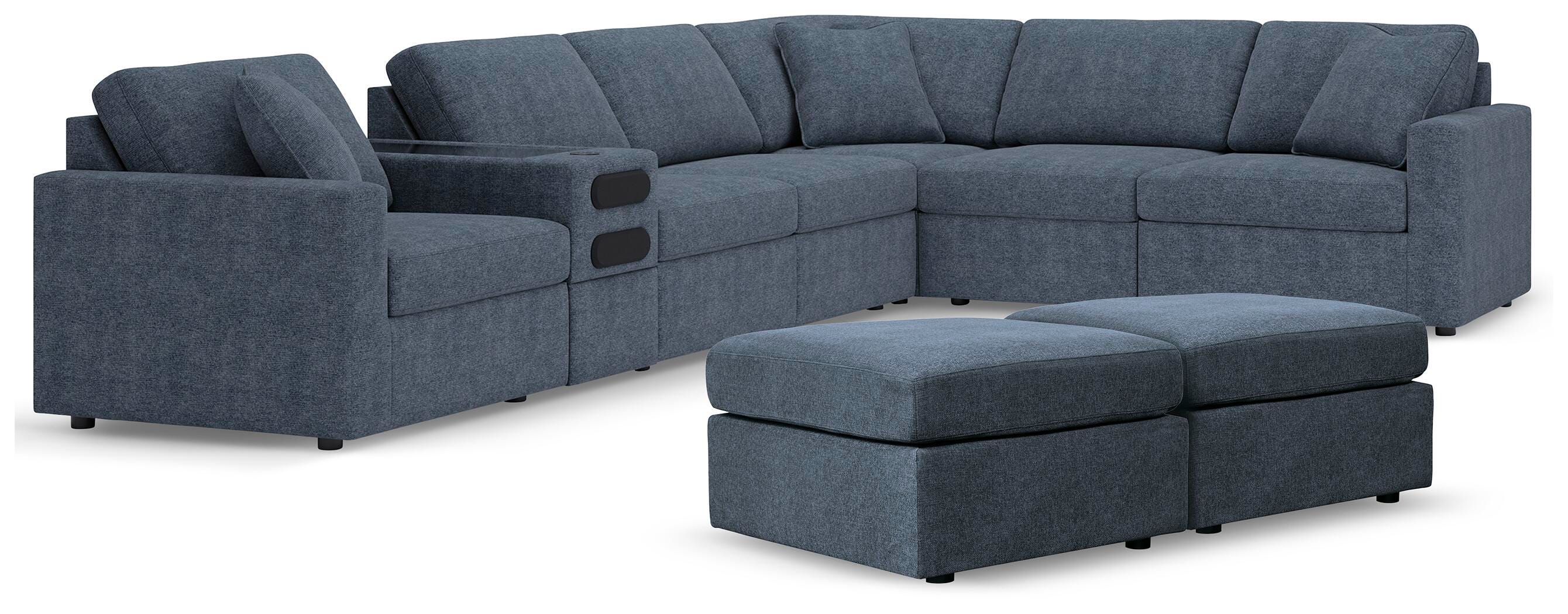 Solstice 6-Piece Sectional and 2 Ottomans