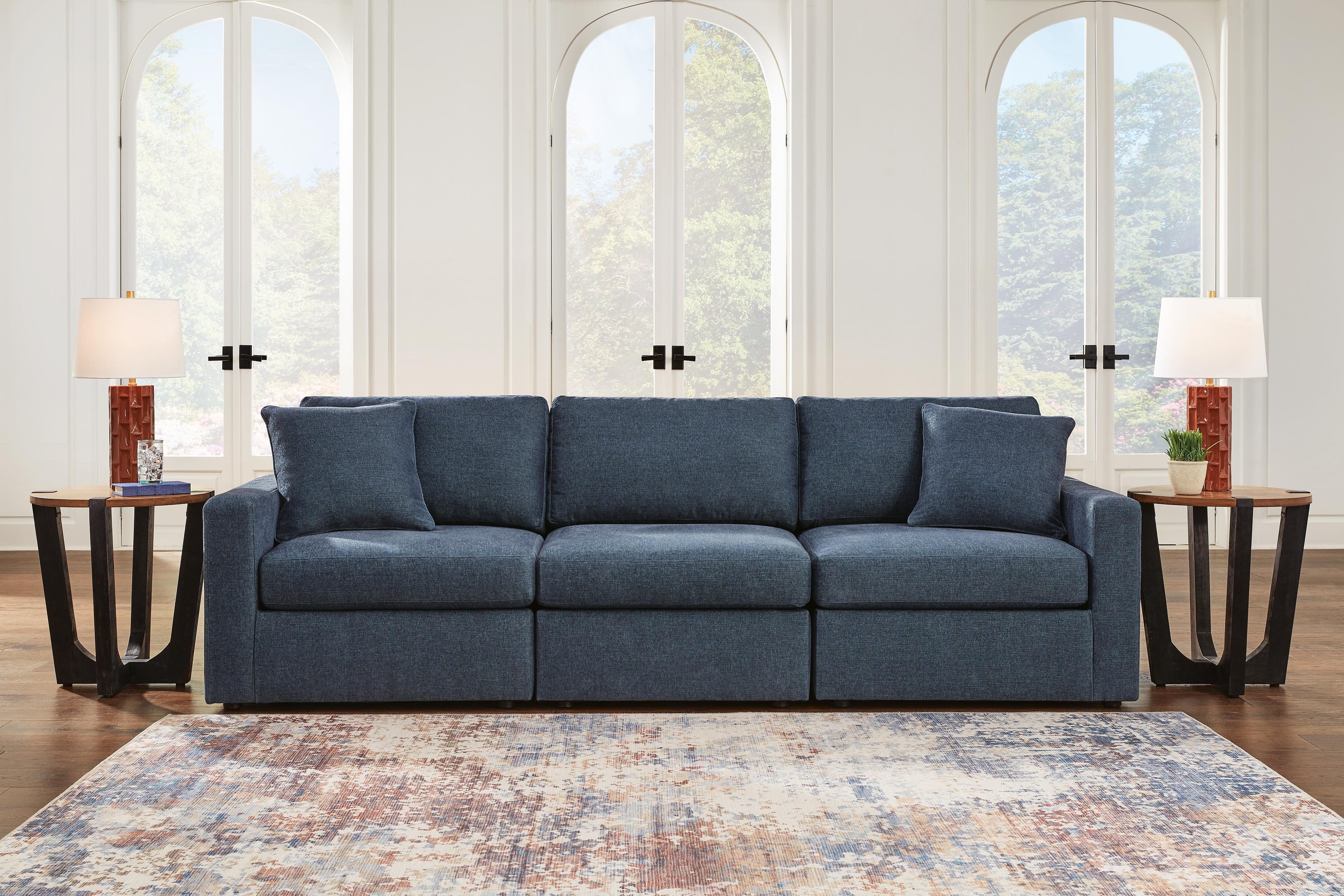 Solstice Pillar Peak Sectional Sofa, Loveseat and Recliner