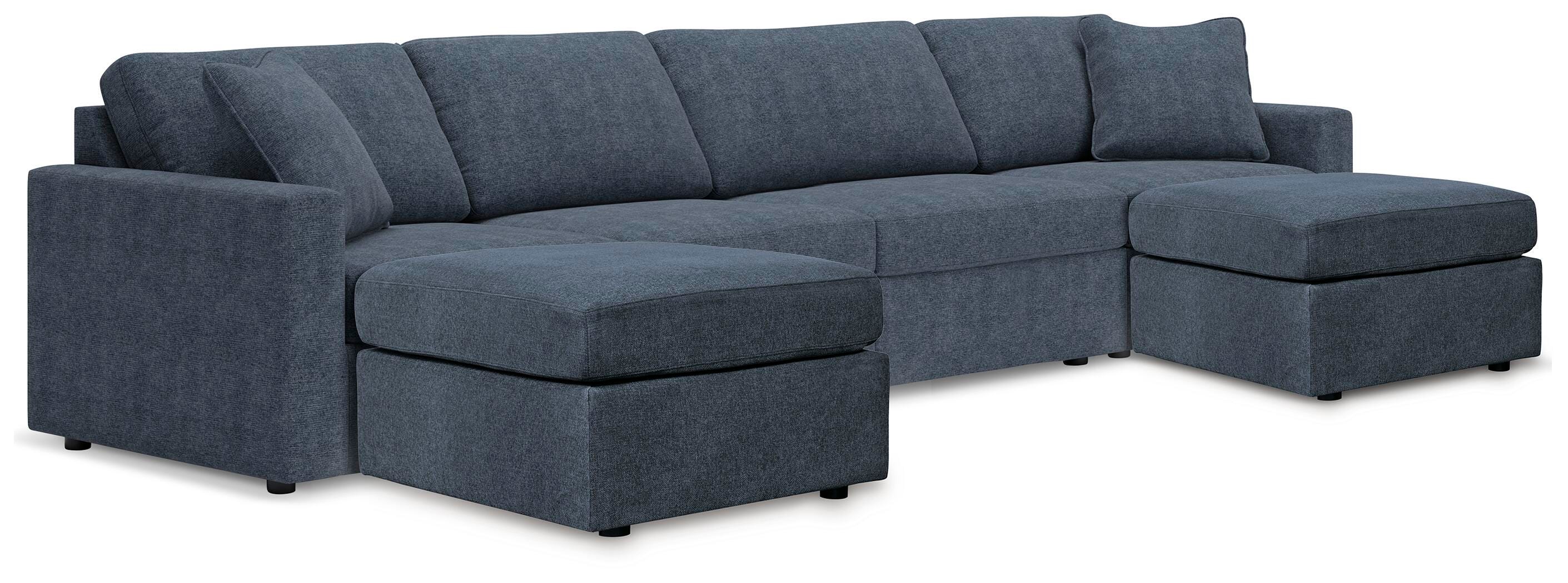 Solstice 4-Piece Sectional and 2 Ottomans