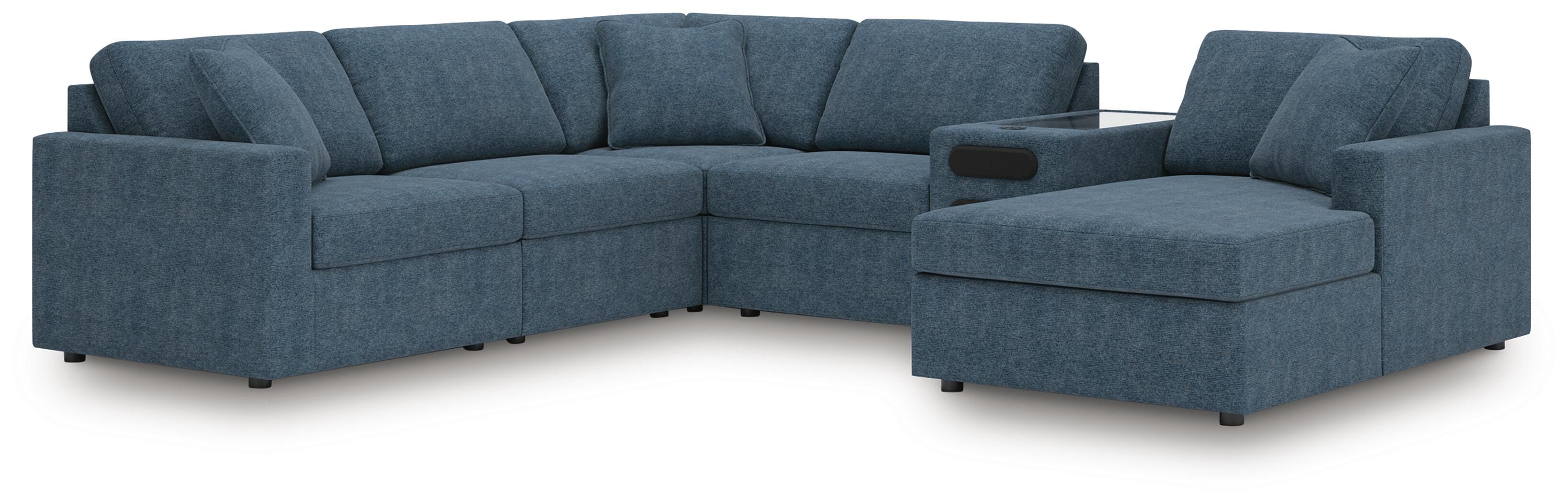 Solstice 6-Piece Sectional with Audio System and Chaise