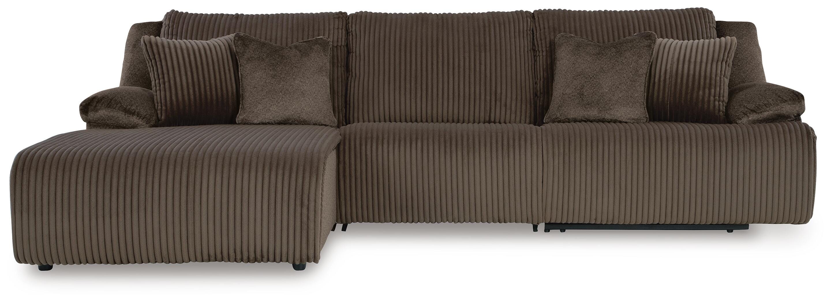 Top Tier 3-Piece Reclining Sectional Sofa Chaise