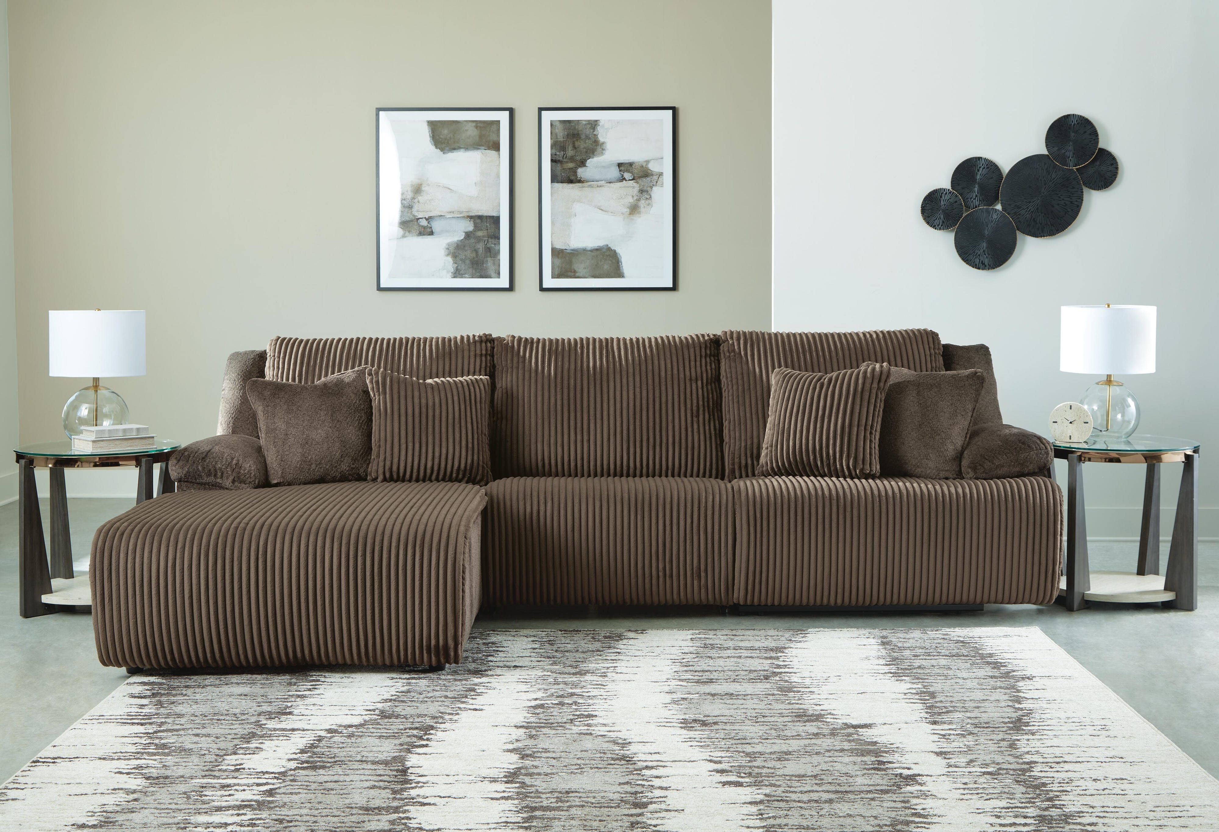 Top Tier 3-Piece Reclining Sectional Sofa Chaise