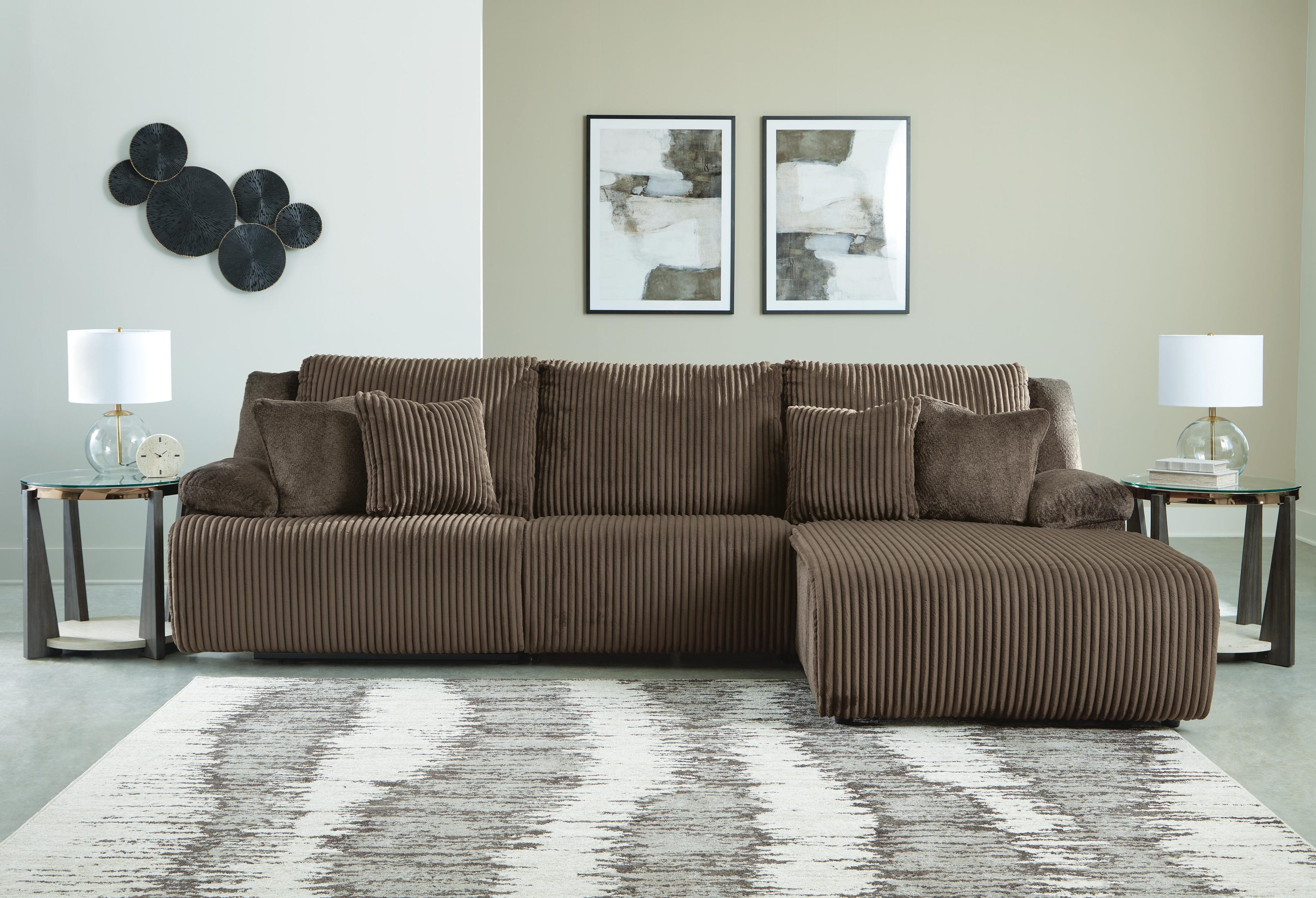 Top Tier 3-Piece Reclining Sectional Sofa Chaise