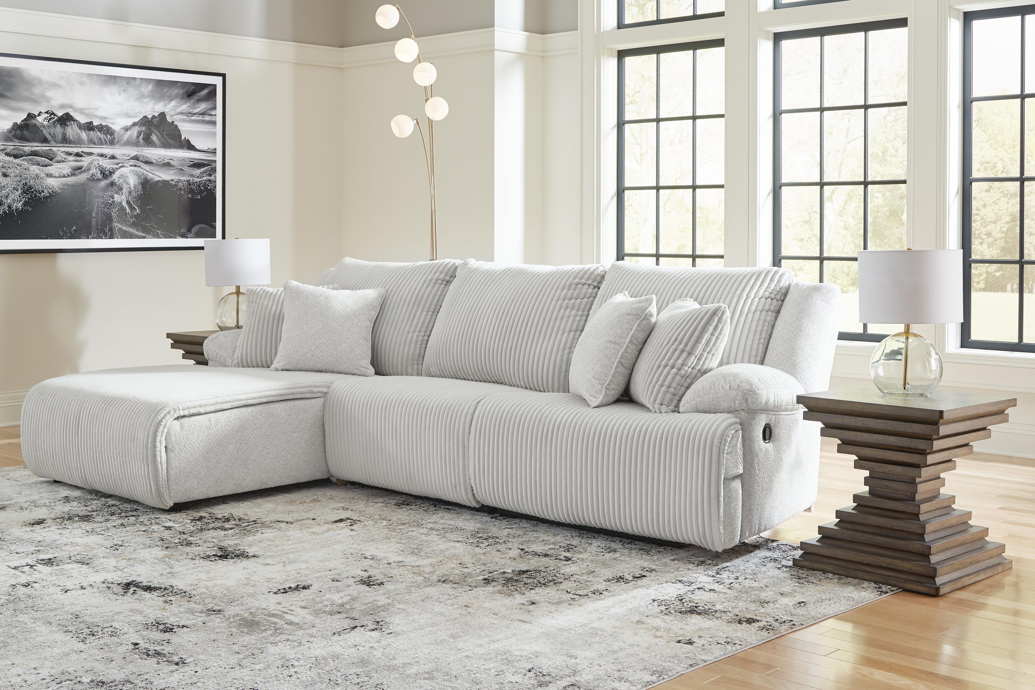 Top Tier 3-Piece Reclining Sectional Sofa Chaise