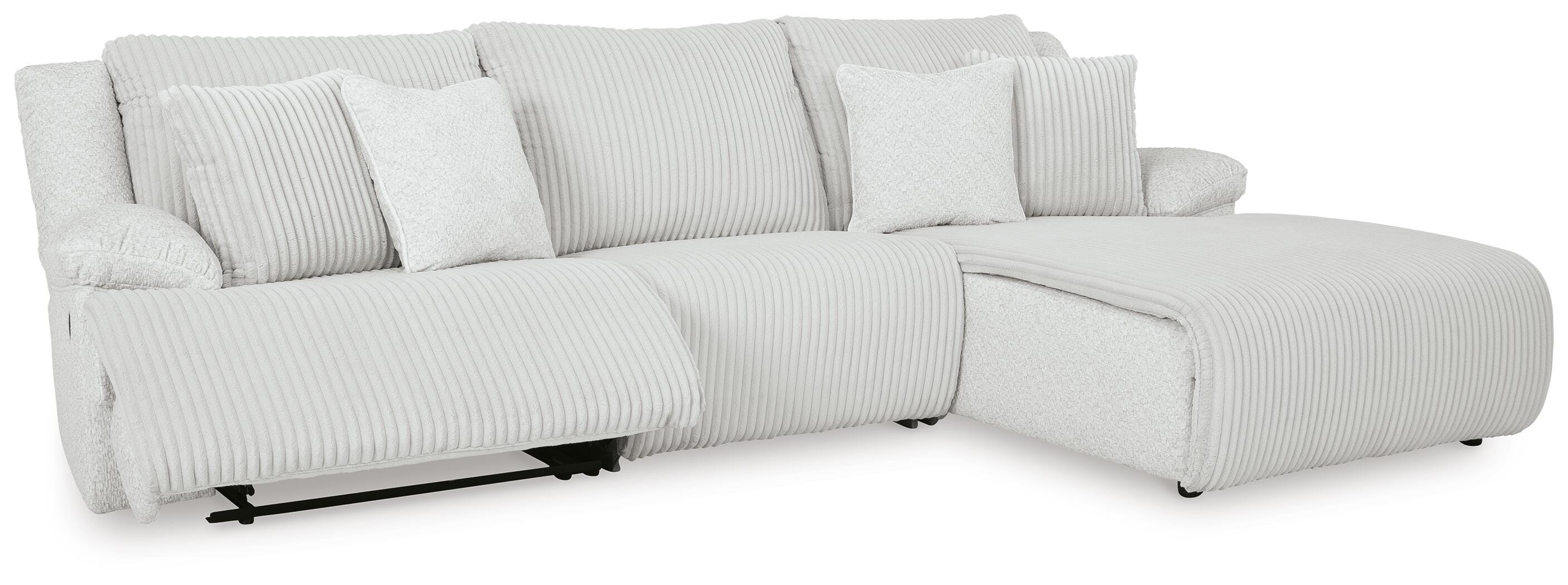 Top Tier 3-Piece Reclining Sectional Sofa Chaise