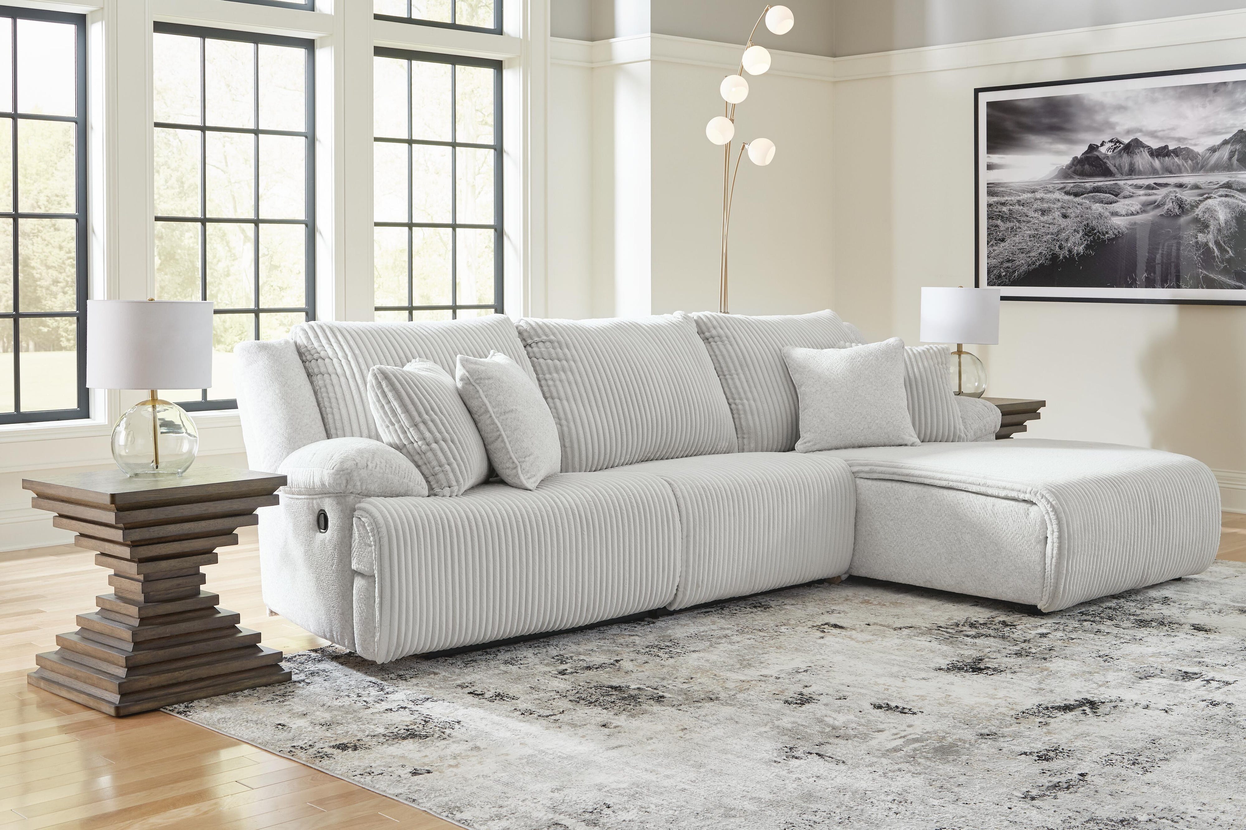 Top Tier 3-Piece Reclining Sectional Sofa Chaise