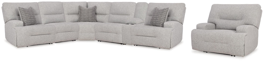 Parkly Place 6-Piece Power Reclining Sectional and Power Recliner