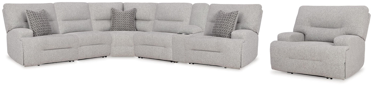 Parkly Place 6-Piece Power Reclining Sectional and Power Recliner