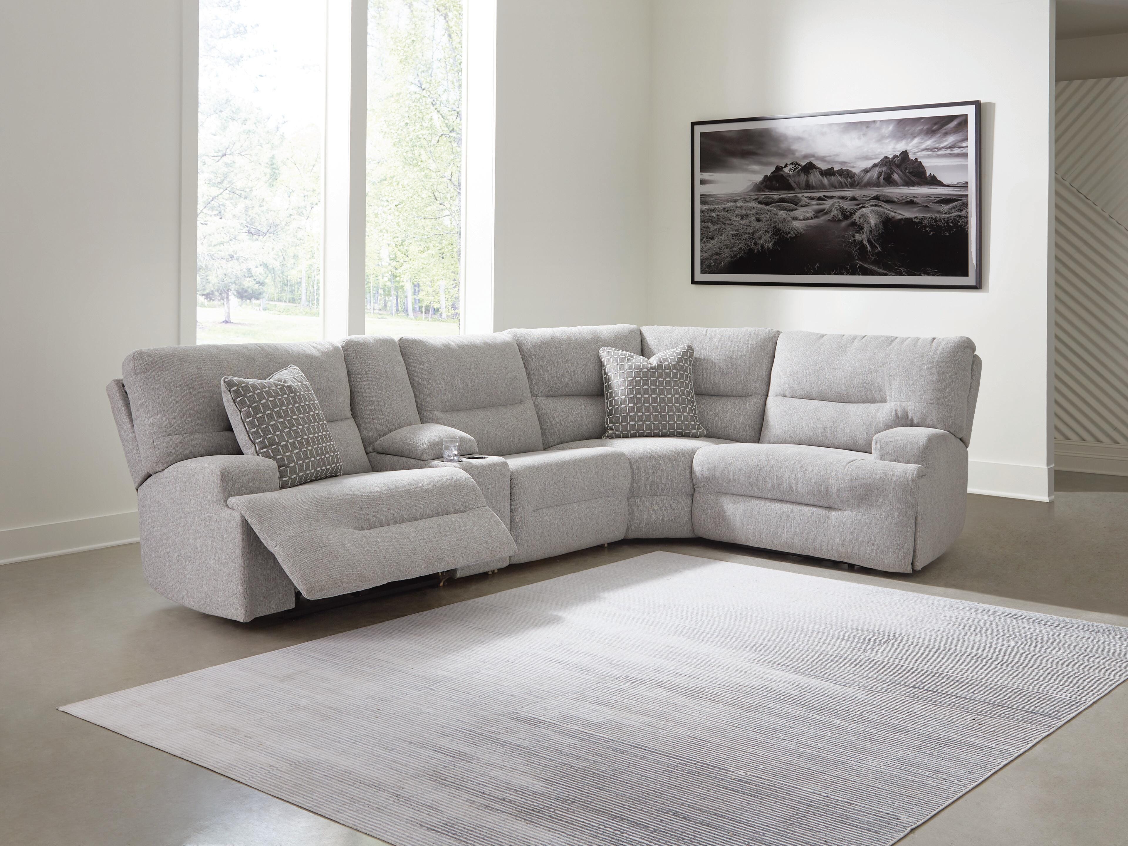 Parkly Place 5-Piece Power Reclining Sectional with Storage Console