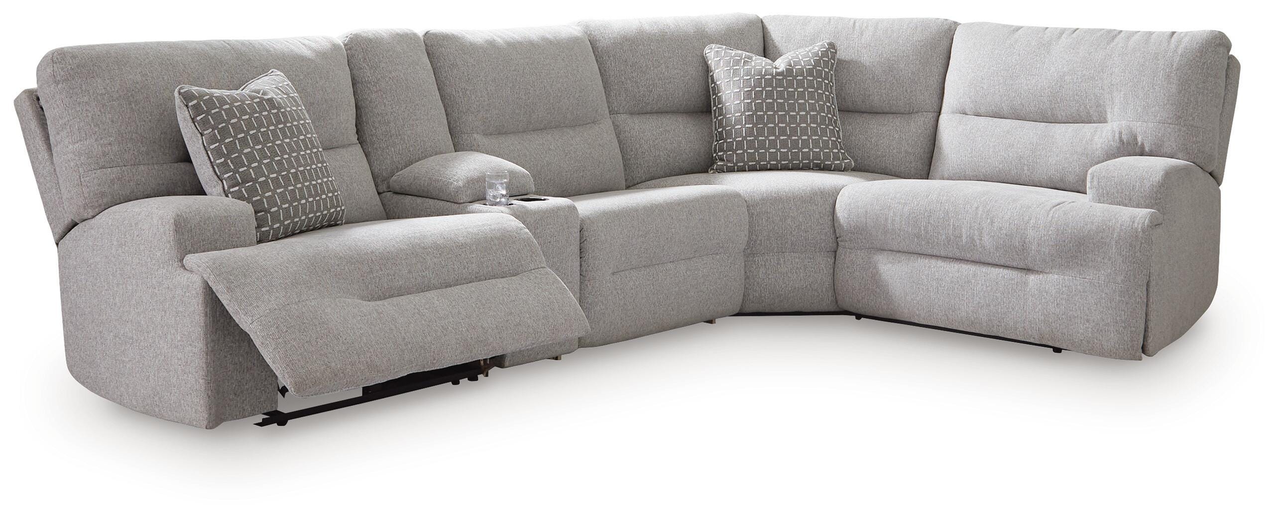 Parkly Place 5-Piece Power Reclining Sectional with Storage Console