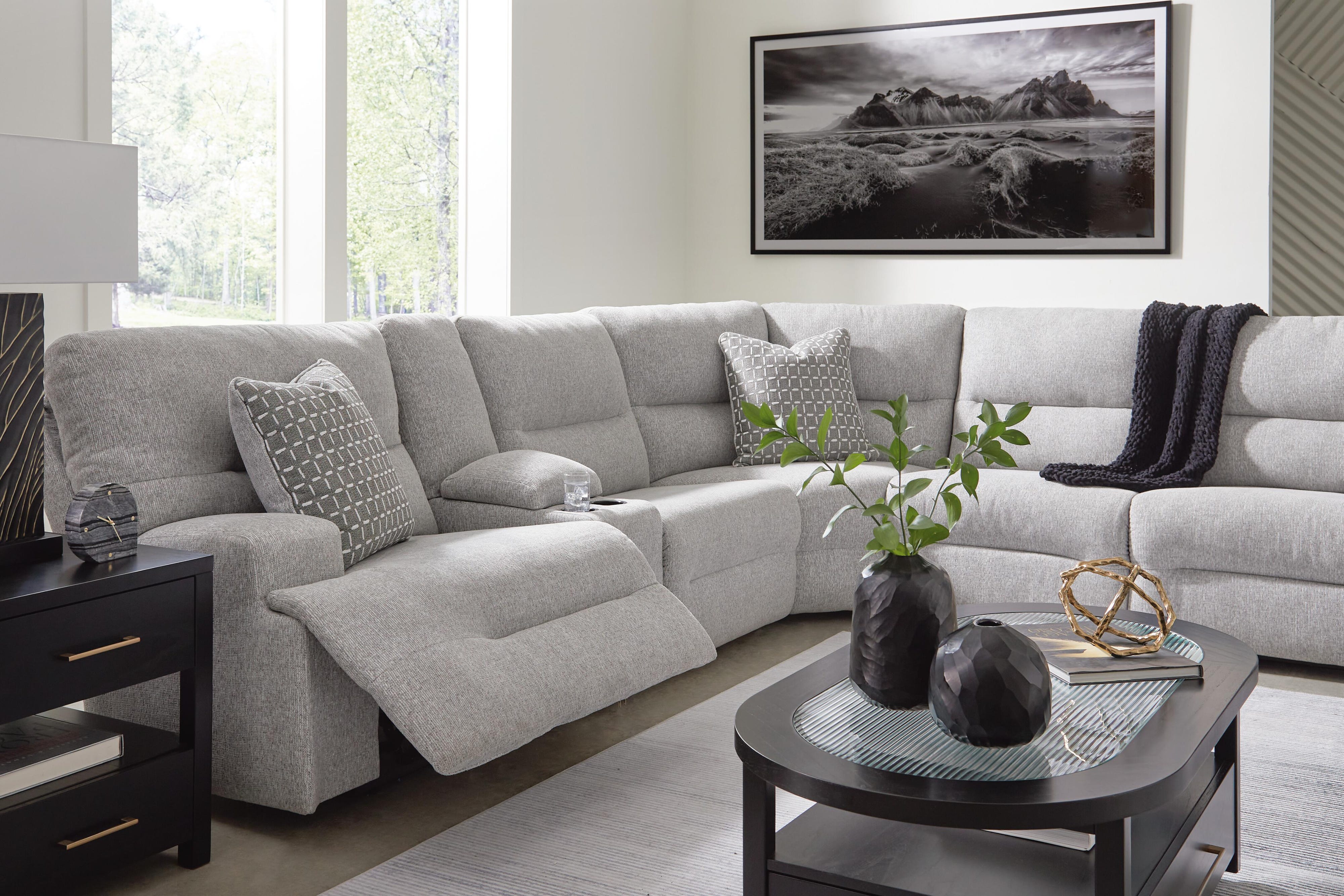 Parkly Place 7-Piece Power Sectional Reclining Sofa with Storage Console