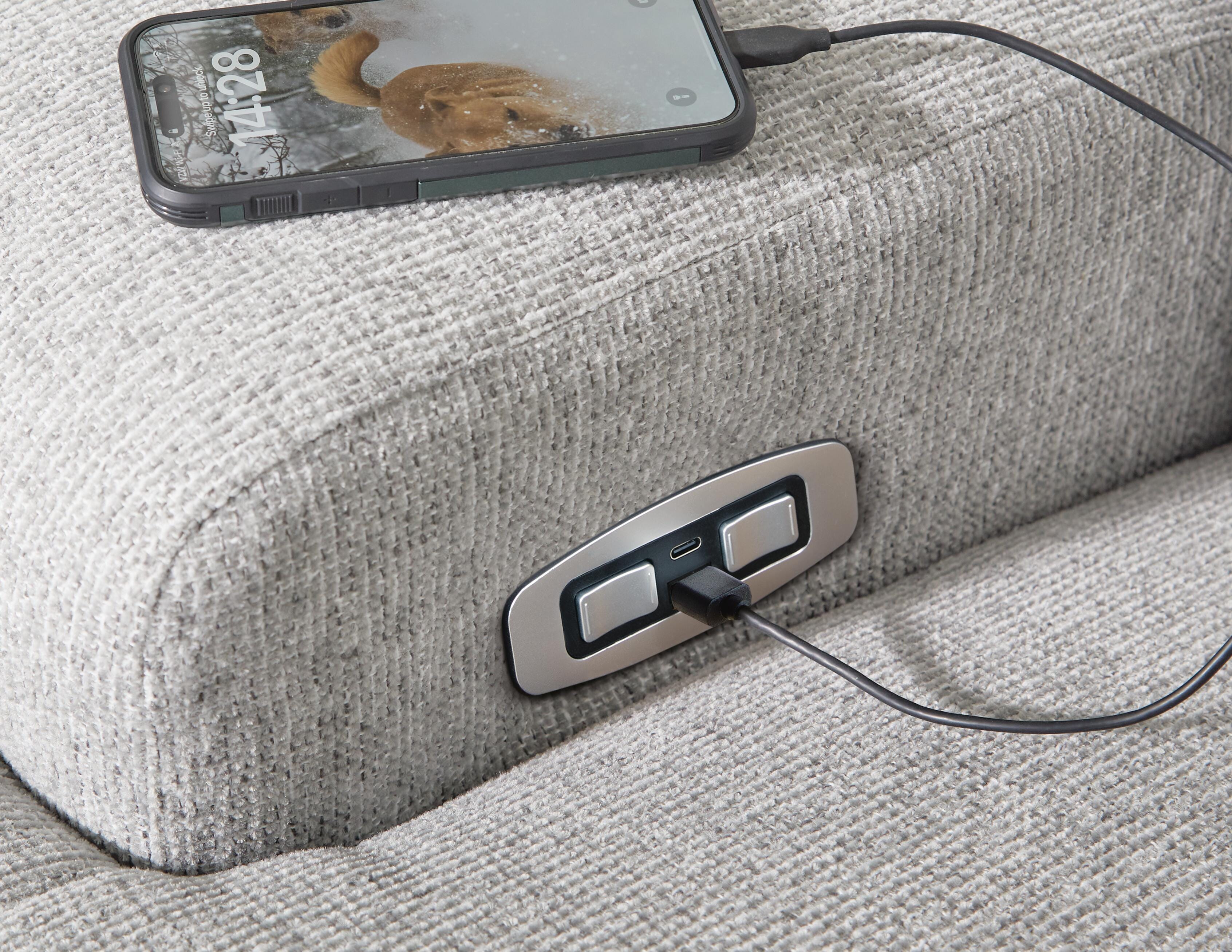 Parkly Place 5-Piece Power Reclining Sectional with Storage Console