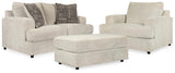 Soletren Loveseat, Oversized Chair and Ottoman