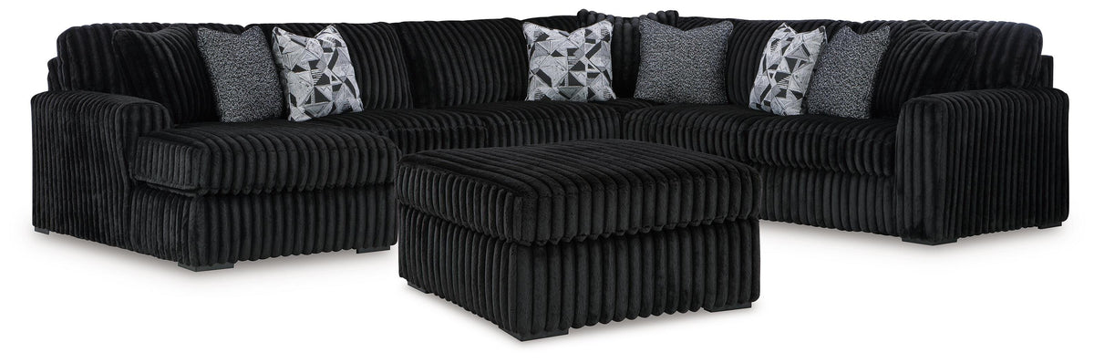 Nightfall 4-Piece Sectional and Ottoman