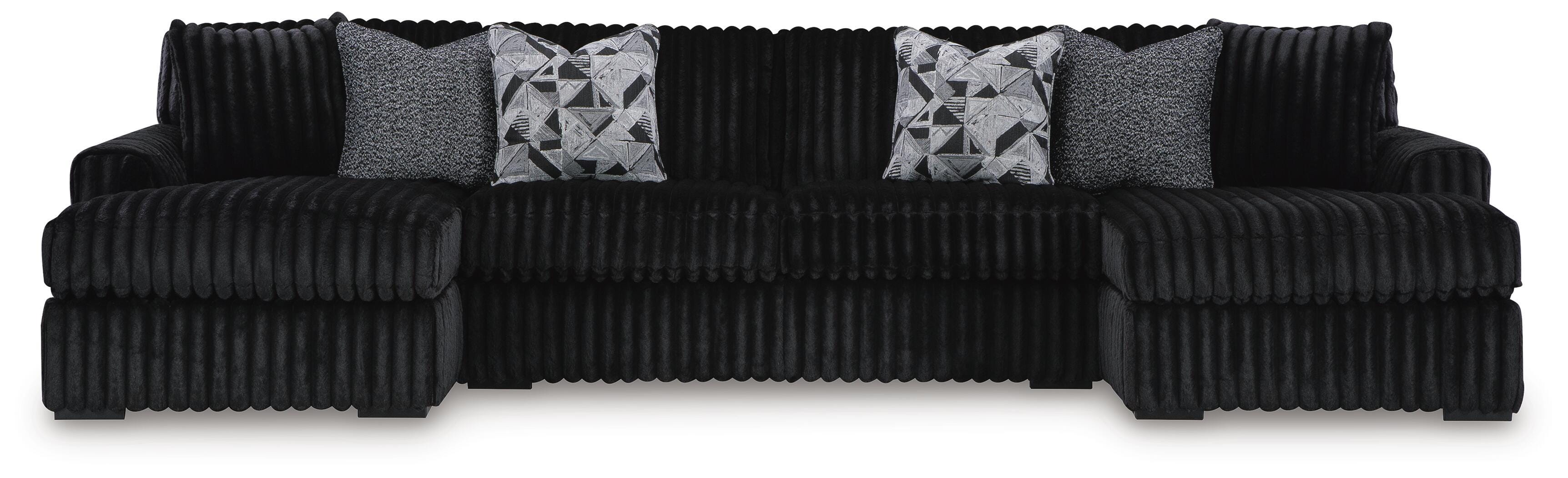 Midnight-Madness 3-Piece Sectional with Chaise